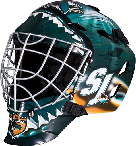 San Jose Sharks Unsigned Franklin Sports Replica Full-Size Goalie Mask ...