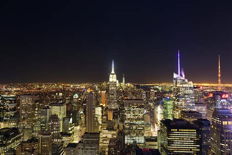 Night view Empire State Building, Manhattan, New York City Photograph by Bruce Beck