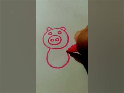 One circle one circle one big circle pig drawing🐖🐷 #ytshorts #satisfying - YouTube