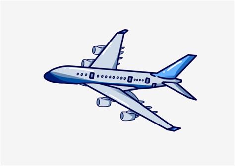 Hand Drawn Airplane PNG Image, Hand Drawn Airplane Blue Plane Cartoon ...