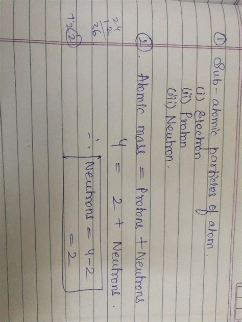 Helium atom has an atomic mass of 4 u and two protons in its nucleus. How many neutrons does it ...