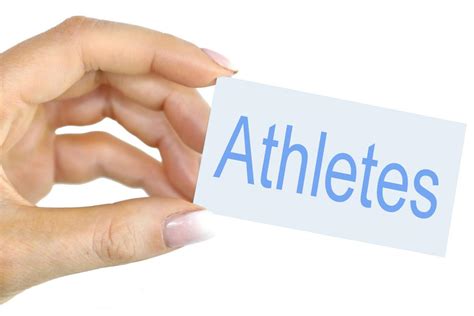 Athletes - Free Creative Commons Hand held card image