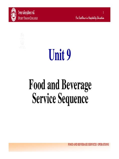 Service Sequence PDF | PDF | Foodservice | Restaurants