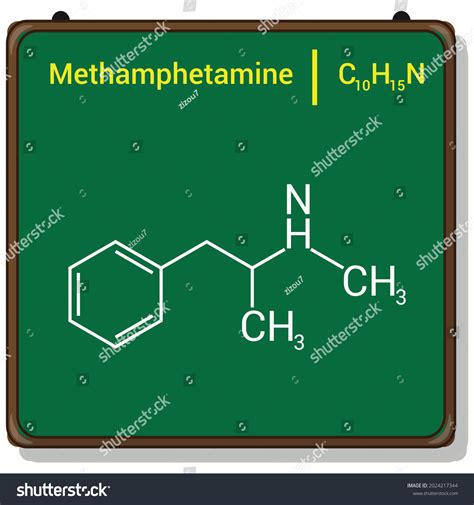 chemical structure of methamphetamine (C10H15N) - Royalty Free Stock Vector 2024217344 - Avopix.com