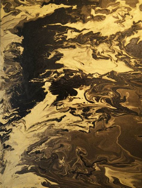 Abstract Black Gold Painting by Mustafa Alatbash | Saatchi Art