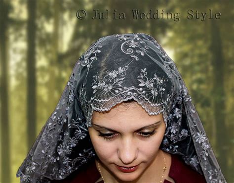 Gray Veil Religious Head Coverings Orthodox Veils Catholic - Etsy