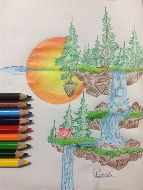 √ Drawing Of Nature With Colour