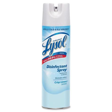 Lysol Disinfecting Spray 12.5oz, Crisp Linen Kills Cold & Flu Viruses — Mountainside Medical ...