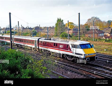 Class 91 LNER Train in New Livery at Holgate, York, England Stock Photo - Alamy