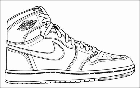 Jordan Shoes Coloring Sheet