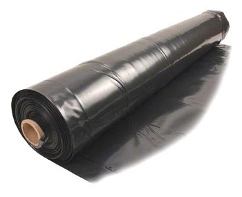 20 x 100 ft. x 10 mil Roll of Heavy Duty Black Color Plastic Sheet