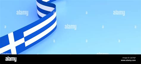 Greece flag flyer. Blue and white symbol on pastel blue background ...