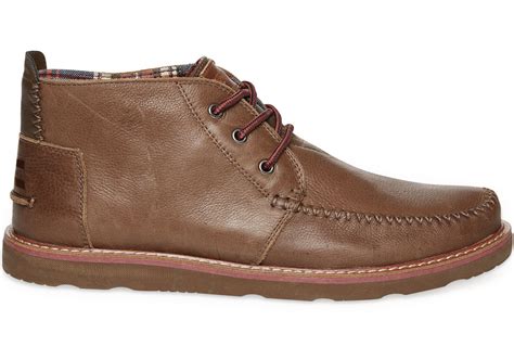 TOMS Chocolate Leather Men'S Chukka Boots in Brown for Men - Lyst