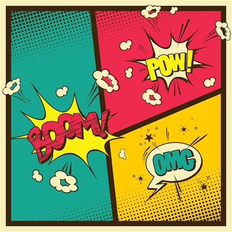 Premium Vector | Comic book style vintage color background