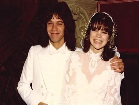 Eddie Van Halen and Valerie Bertinelli on their wedding day, April 11 ...