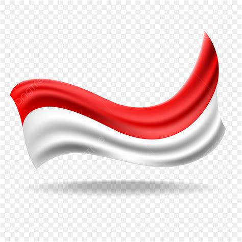 Indonesia Flag Clipart Vector, Bendera Indonesia Realistic Flag Vector ...