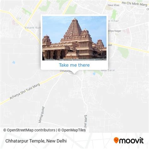 How to get to Chhatarpur Temple in Delhi by bus or metro?