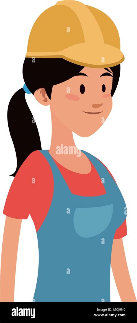 Construction female worker cartoon Stock Vector Image & Art - Alamy