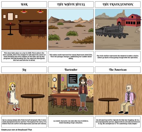 Hills Like White Elephants Storyboard by jeremy1704