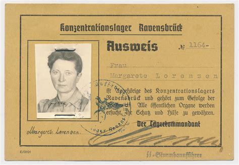 Lot - FEMALE SS GUARD'S IDENTITY CARD FROM RAVENSBRUCK