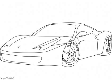 Ferrari 458 coloring page