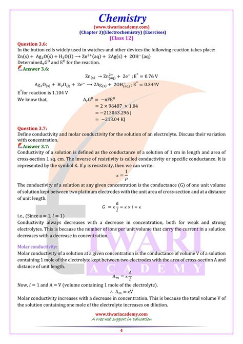 NCERT Solutions Class 12 Chemistry Chapter 3 in Hindi English Medium