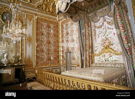 The Queens bedroom or bedchamber Palace Versailles France Stock Photo ...