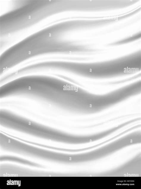 shiny white material background, elegant luxury material with draped folds and wrinkled creases ...