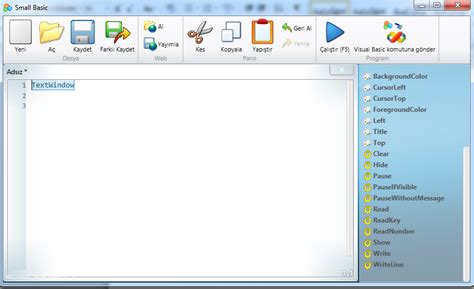 Small Basic - Textwindow Özellikleri ~ TÜRKÇE SMALL BASIC DERSLERİ