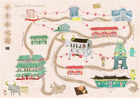 ISP 3B - Singapore Chinatown by Junxiang Yeo, via Behance | Singapore map, Illustrated map, City ...