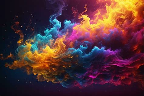 Neon Smoke Wallpaper, Neon Smoke Background, Smoke Effects Background ...