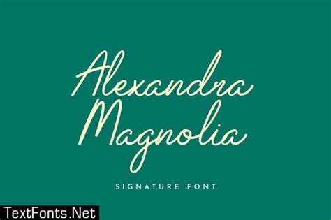 Alexandra Magnolia Signature Font