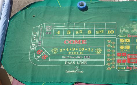 Monte Carlo Las Vegas Casino authentic Craps Layout Felt for sale