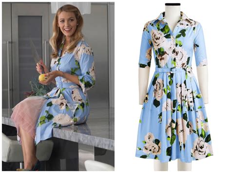 Blake Lively as Emily Nelson in A Simple Favor (2018) Samantha Sung “Claire Dress (Amber Queen ...