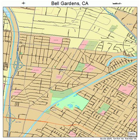 Bell Gardens California Street Map 0604996