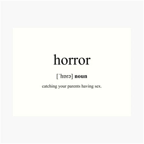 "Horror Definition | Dictionary Collection" Art Print by Designschmiede ...