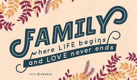 Family Lettering Design Vector Download