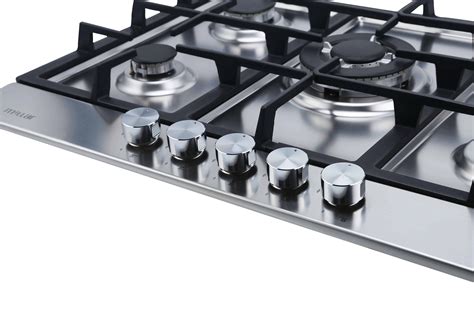 SH7051S - 70cm 5 burner stainless steel gas hob - MillarGB