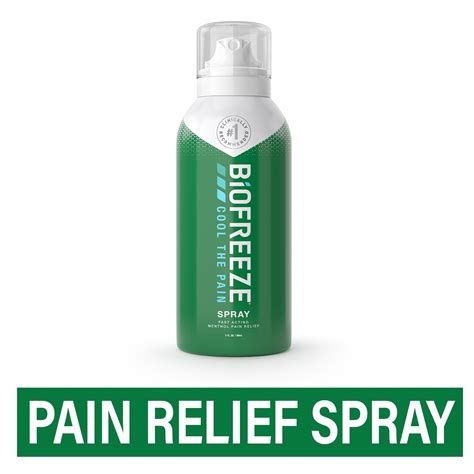 Biofreeze Colorless Pain Relieving Spray, Arthritis, Muscle, Joint and Back Pain Relief, 3 oz ...