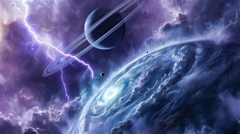 purple sky, storm clouds, dramatic lightning, fantasy sky, cloud wallpaper, electric storm ...