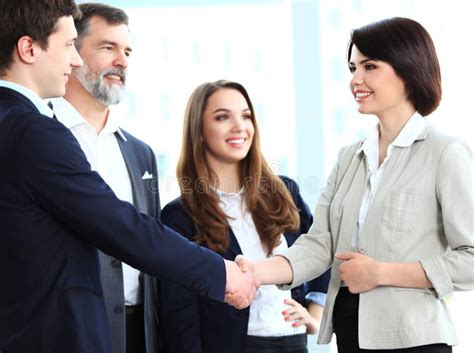 Business People Shaking Hands Stock Photo - Image of beverage, bank: 45140342