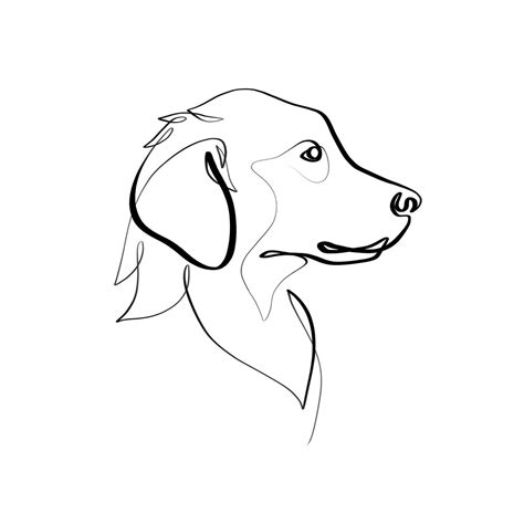 Canine With One Line Series | Part 1 on Behance | Dog line art, Dog line drawing, Golden ...
