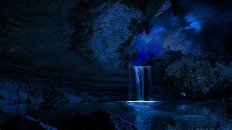 Waterfall Night Wallpapers - Wallpaper Cave