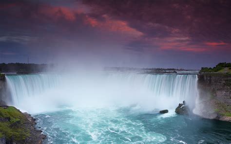 Niagara Falls, Nature, Landscape, Waterfall, Sunset Wallpapers HD / Desktop and Mobile Backgrounds