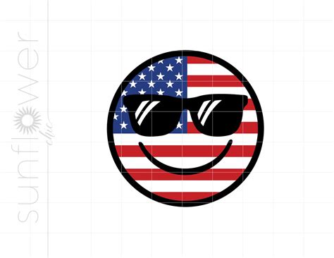 American Flag Emoji Svg USA Emoji Svg Cut Files 4th of July Svg ...