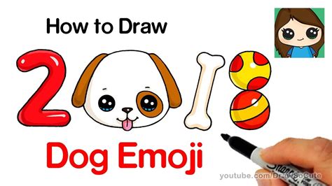 How to Draw a Dog Emoji Easy | Year of the Dog - YouTube