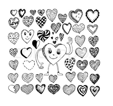 Heart drawing and valentines day | Stock Vector | Colourbox