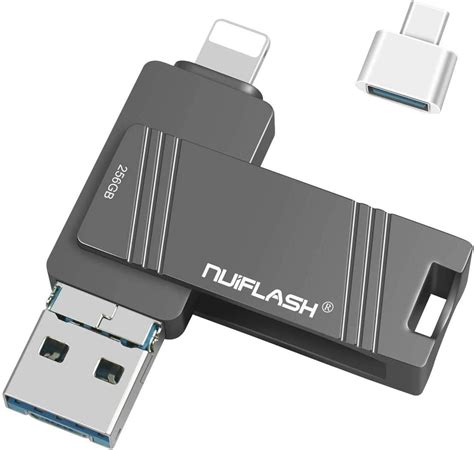 USB Flash Drive 256GB for iPhone Thumb Drives with USB C Adapter Memory Stick for iPhone ...