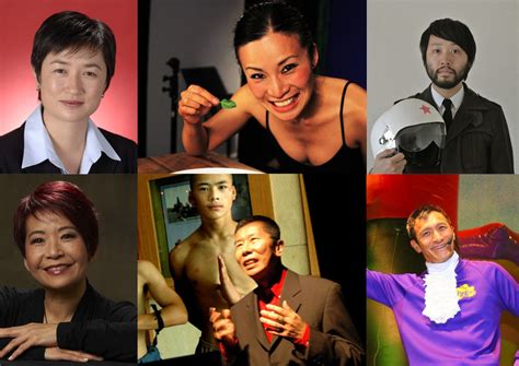 Famous faces-Australian Chinese celebrities (top row, from left ...