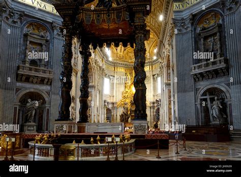 Interior, St Peter's Basilica, Rome, Italy Stock Photo - Alamy